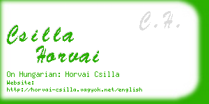 csilla horvai business card